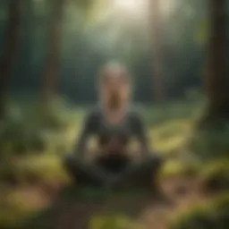 A tranquil setting with natural elements promoting mindfulness.