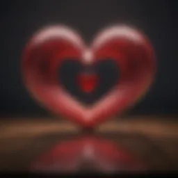 A heart-shaped symbol reflecting deep emotions associated with love