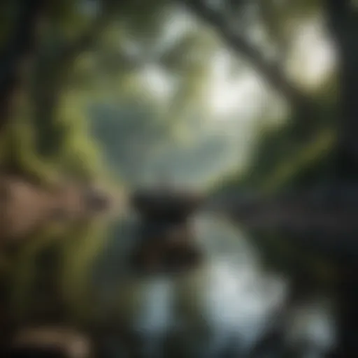 A tranquil landscape reflecting the essence of mindfulness