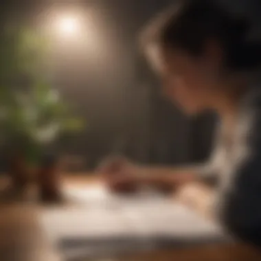 Journaling for Self-Discovery A person journaling their thoughts and feelings for self-awareness