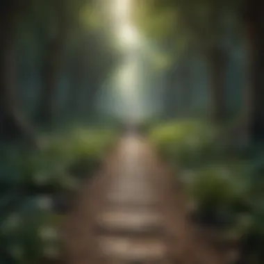 The Journey of Personal Growth A path symbolizing the journey of personal growth and goal setting
