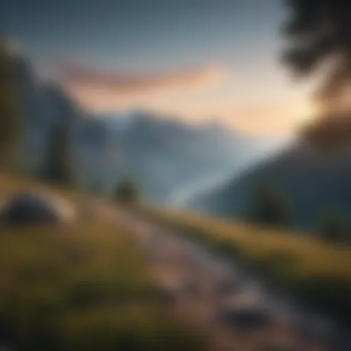 Serene landscape for sleep visualization