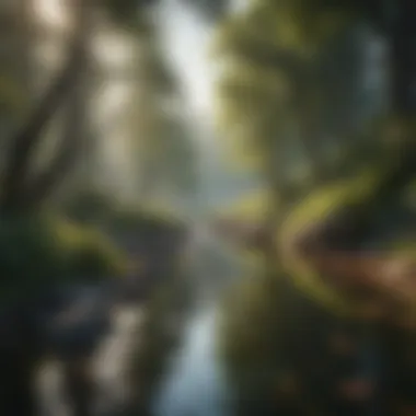 Tranquil Nature Scene A serene landscape promoting tranquility