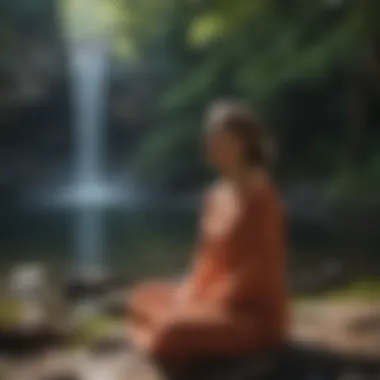 Introspection and Self-Care A serene landscape representing introspection