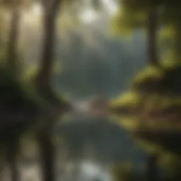 A serene landscape promoting mindfulness
