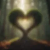 A heart-shaped tree symbolizing love and growth