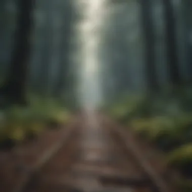 A path leading through a dense forest, symbolizing the journey to fulfillment