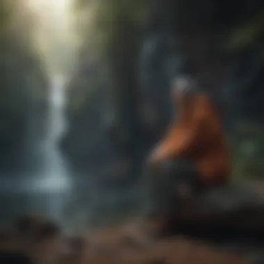A solitary figure gazing into the distance, reflecting on life