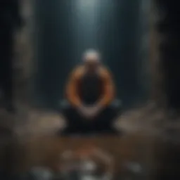 A deep abyss symbolizing feelings of worthlessness
