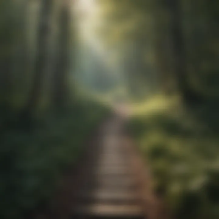 A pathway through a forest, symbolizing the journey from despair to hope