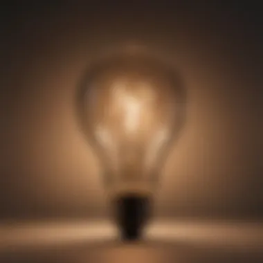 Ideas and Inspiration An artistic representation of a light bulb symbolizing ideas and inspiration.