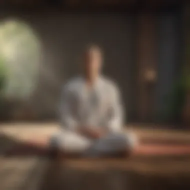 Meditation and Peace A calm person meditating in a peaceful environment.