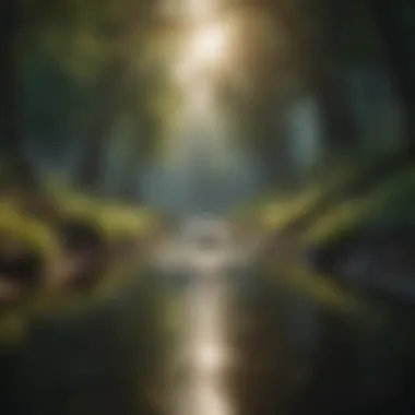 Cultivating Mindfulness in Nature A serene landscape promoting mindfulness and meditation practices.