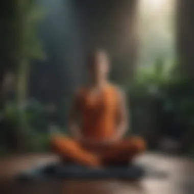 A tranquil meditation scene illustrating mindfulness practice