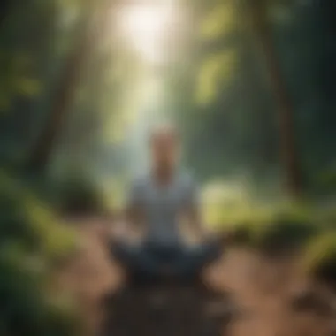 A person meditating in nature, embodying inner peace