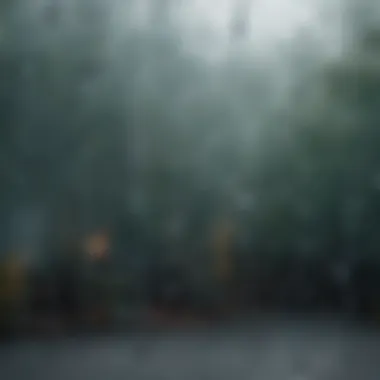 Emotional Reflections A close-up of raindrops on a windowpane, symbolizing emotional turmoil.