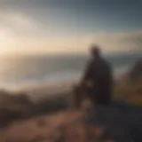 A solitary figure gazing at a distant horizon, symbolizing feelings of despair.