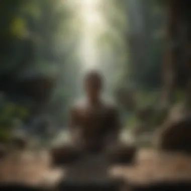 Inner Calm Meditative person in a peaceful setting