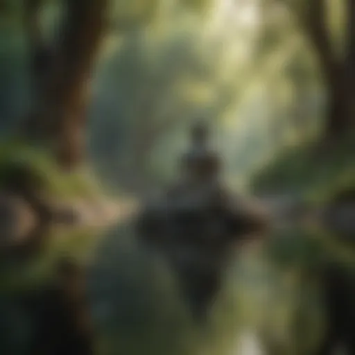 Tranquil nature scene reflecting mindfulness