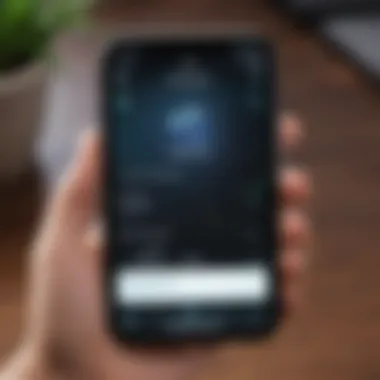 A close-up of a smartphone displaying a meditation app interface