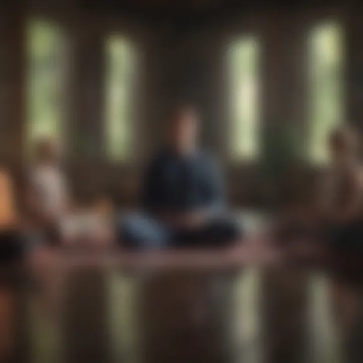 Group meditation session illustrating community and shared experience