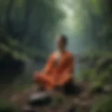 A tranquil scene of nature promoting meditation