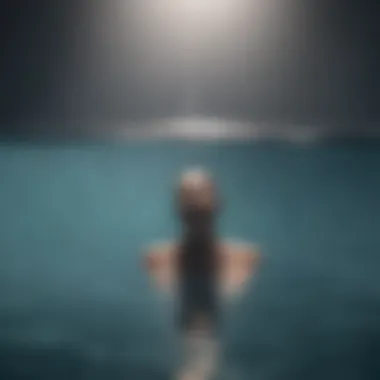 Reflections of Calm: Flotation Therapy Atmosphere Calm water surface reflecting soft lighting in a flotation therapy setting