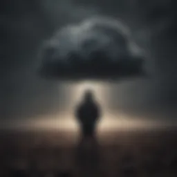 A dark cloud symbolizing sadness and despair