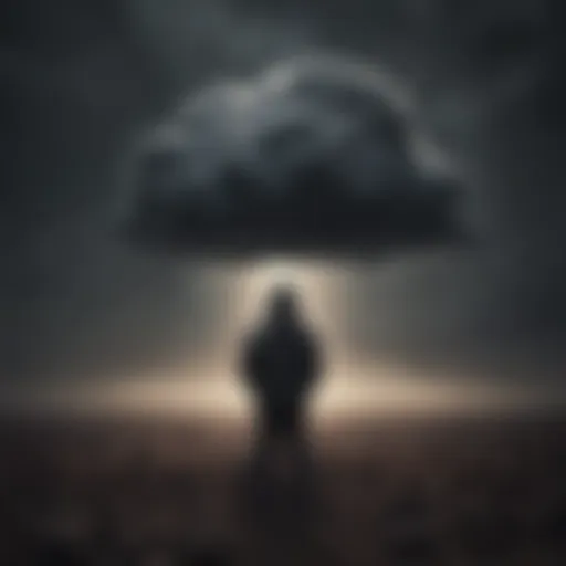 A dark cloud symbolizing sadness and despair