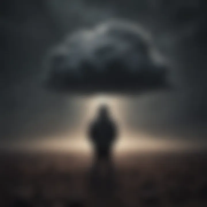 A dark cloud symbolizing sadness and despair