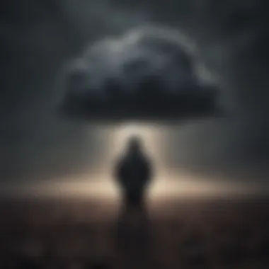 Symbol of Sadness A dark cloud symbolizing sadness and despair