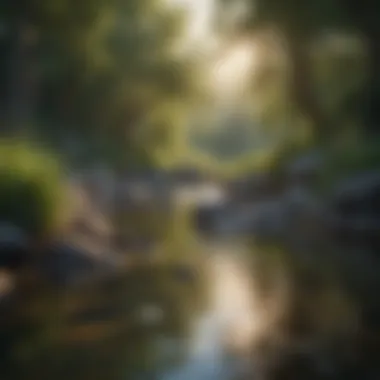 Serenity and Peace A tranquil landscape evoking peace and serenity