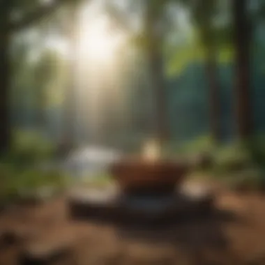 Outdoor Meditation Setting A tranquil outdoor setting conducive to meditation