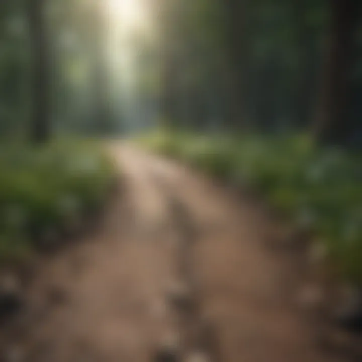 A journey path indicating personal development