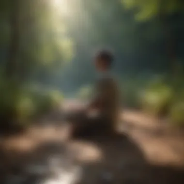 Close-up of a person meditating in a peaceful setting