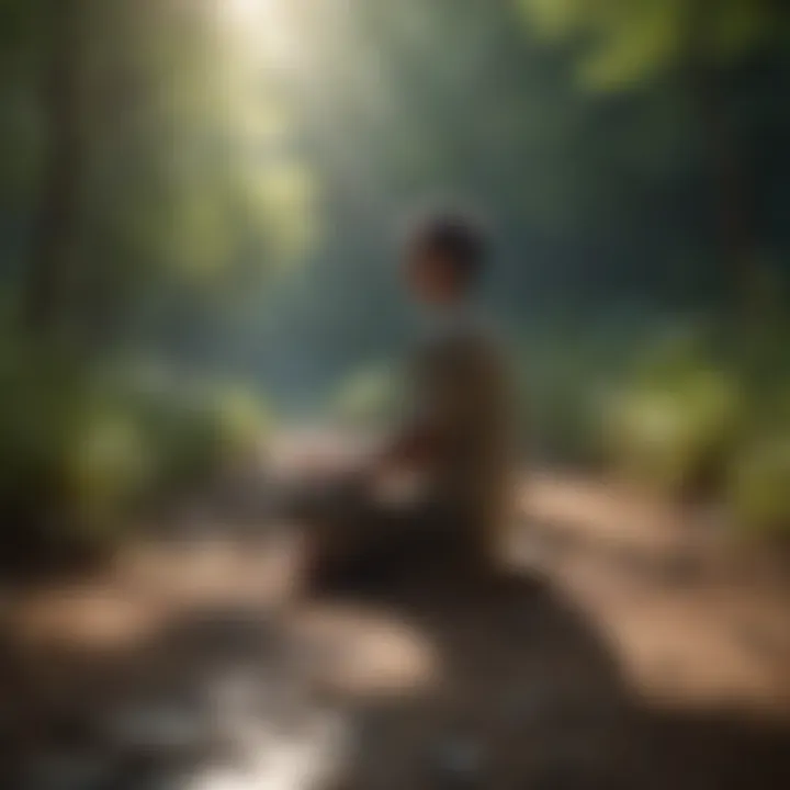 Close-up of a person meditating in a peaceful setting