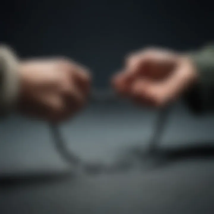 A symbolic broken chain illustrating liberation from resentment