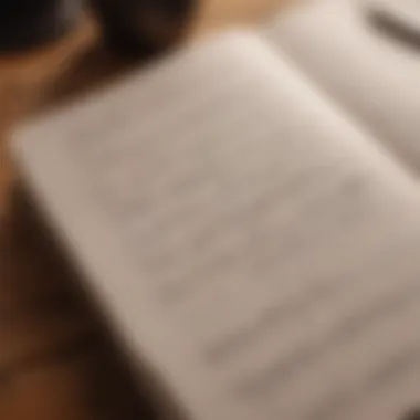 Reflective Writing A close-up of a gratitude journal with handwritten notes, showcasing the practice of gratitude reflection.