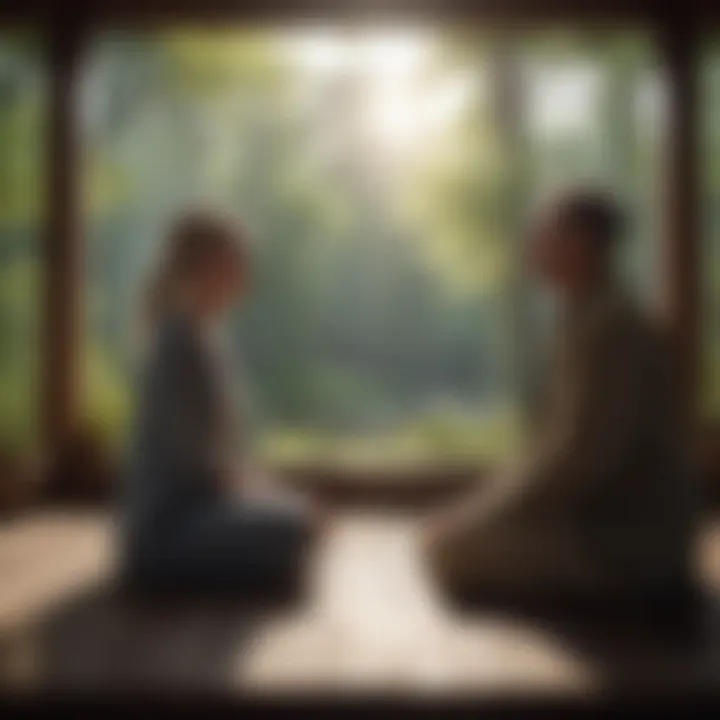 A serene setting illustrating empathy and emotional support