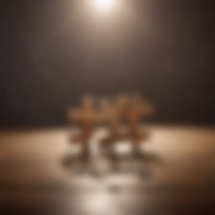 Symbolic representation of shared goals through interconnected puzzle pieces