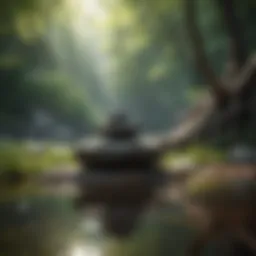 Serene landscape for meditation