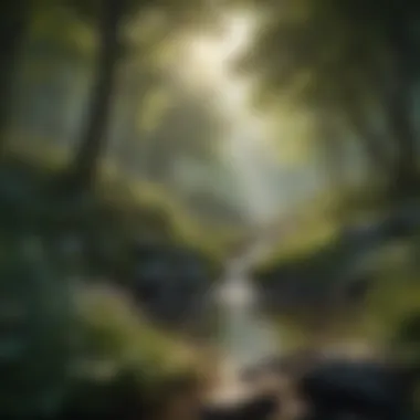 An impression of a tranquil nature-themed video game scene