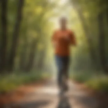 Energizing Your Day with Movement A dynamic scene of an individual engaging in physical activity outdoors