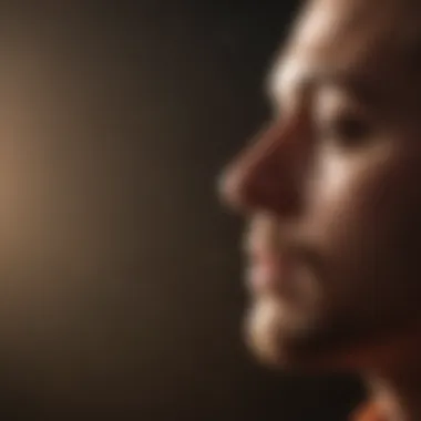 Close-up of a person meditating with eyes closed