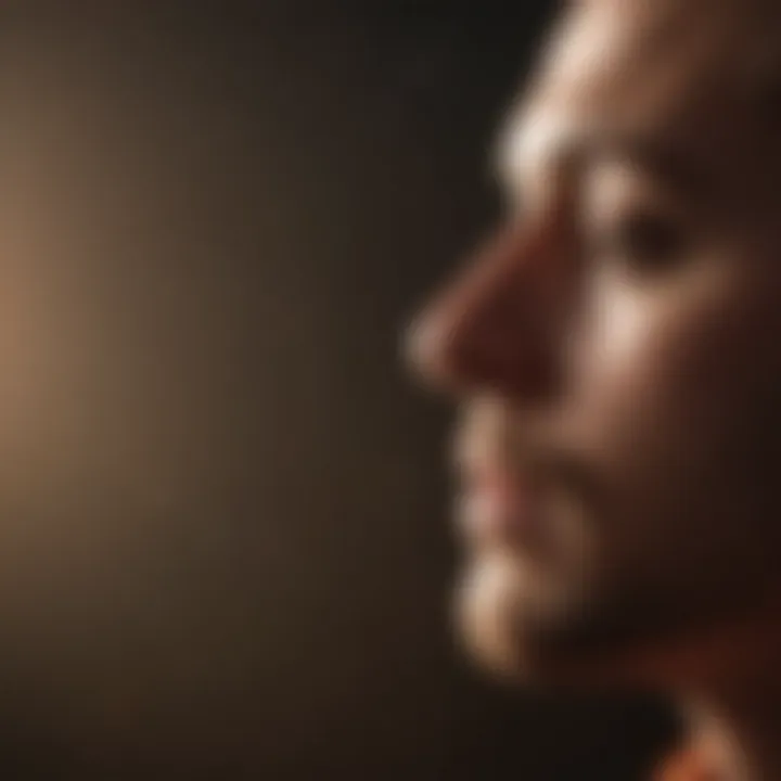 Close-up of a person meditating with eyes closed