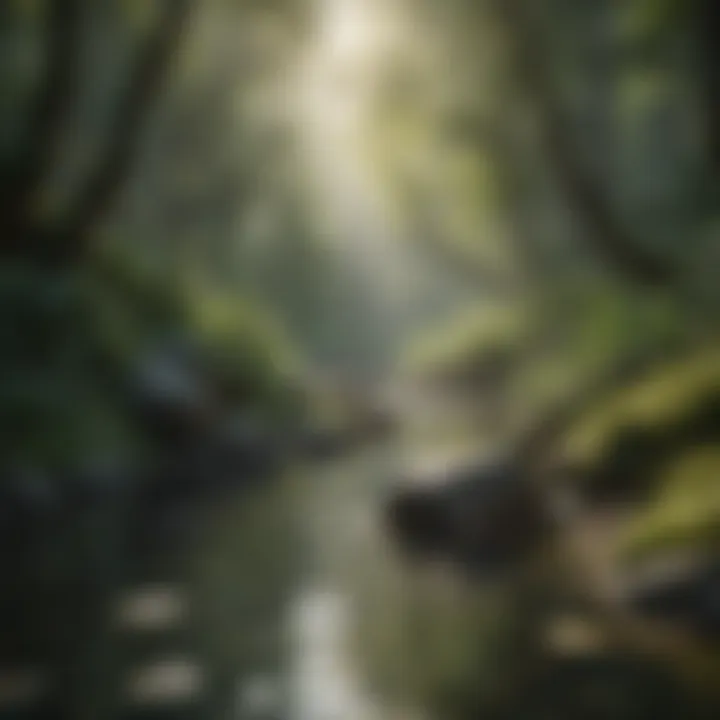 Natural landscape promoting tranquility
