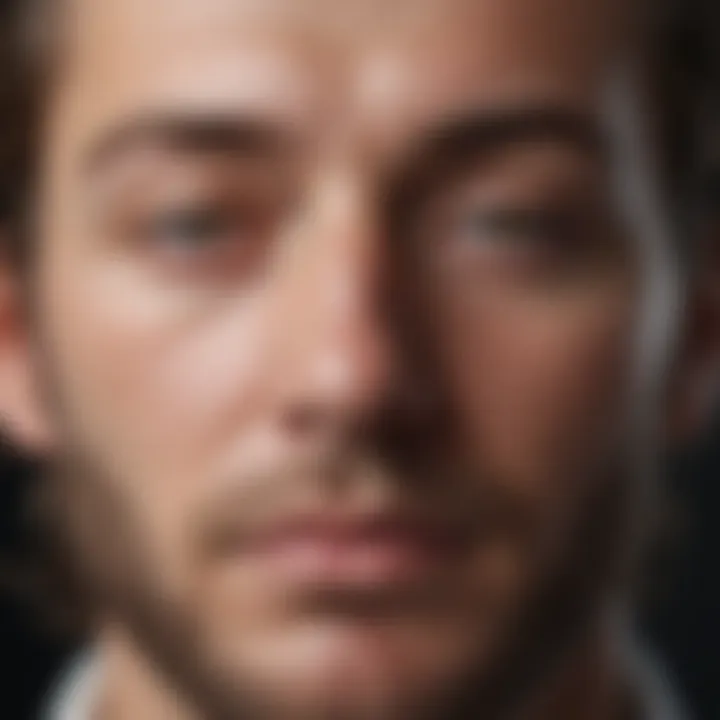 Close-up of a peaceful face during meditation