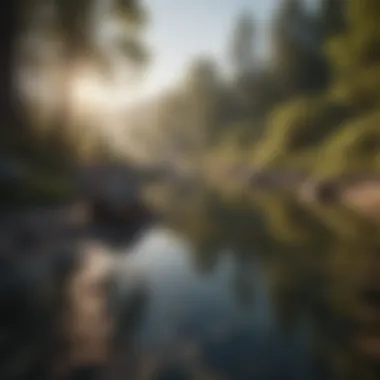 Tranquil Landscape for Meditation A serene landscape depicting tranquility for meditation