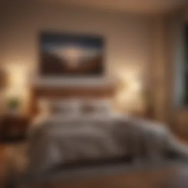 Inviting Sleep Sanctuary Cozy bedroom with soft pillows and warm lighting