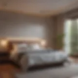 Peaceful bedroom environment conducive to sleep